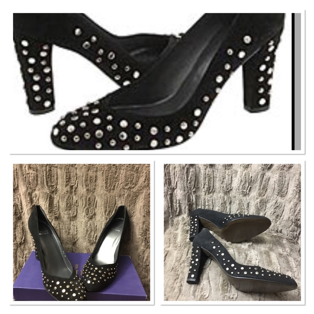 🍁 NIB Stuart Weizman Black Bulletin Stud Shoes